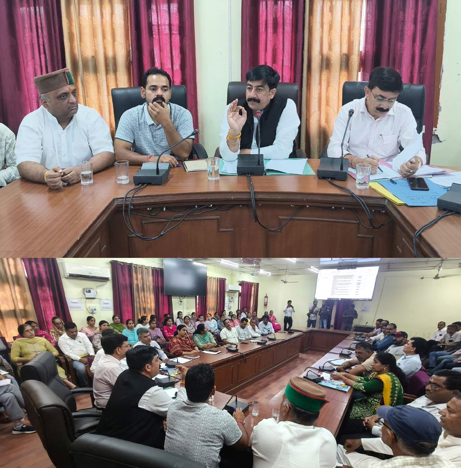 MLA Vivek Sharma took a review meeting of disaster management, directed the officials to submit the report of the damage caused by the disaster by September 13